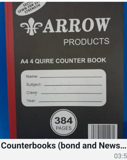 Counter Books (1-4 Quire)